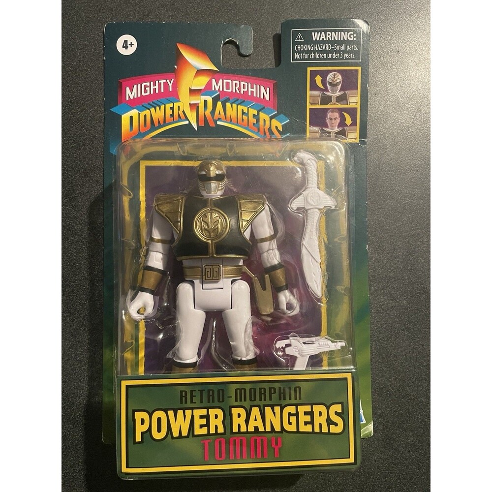 Mighty Morphin Power Rangers Retro Tommy Action Figure White Ranger